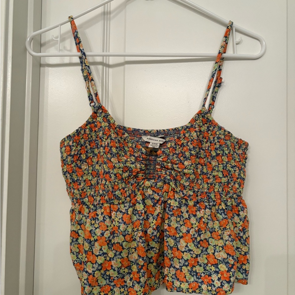 American eagle floral top size S